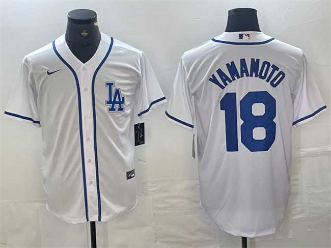 Men's Los Angeles Dodgers #18 Yoshinobu Yamamoto White Cool Base Stitched Baseball Jersey,We sell and wholesale Men's Los Angeles Dodgers #18 Yoshinobu Yamamoto White Cool Base Stitched Baseball Jersey on line form chian!